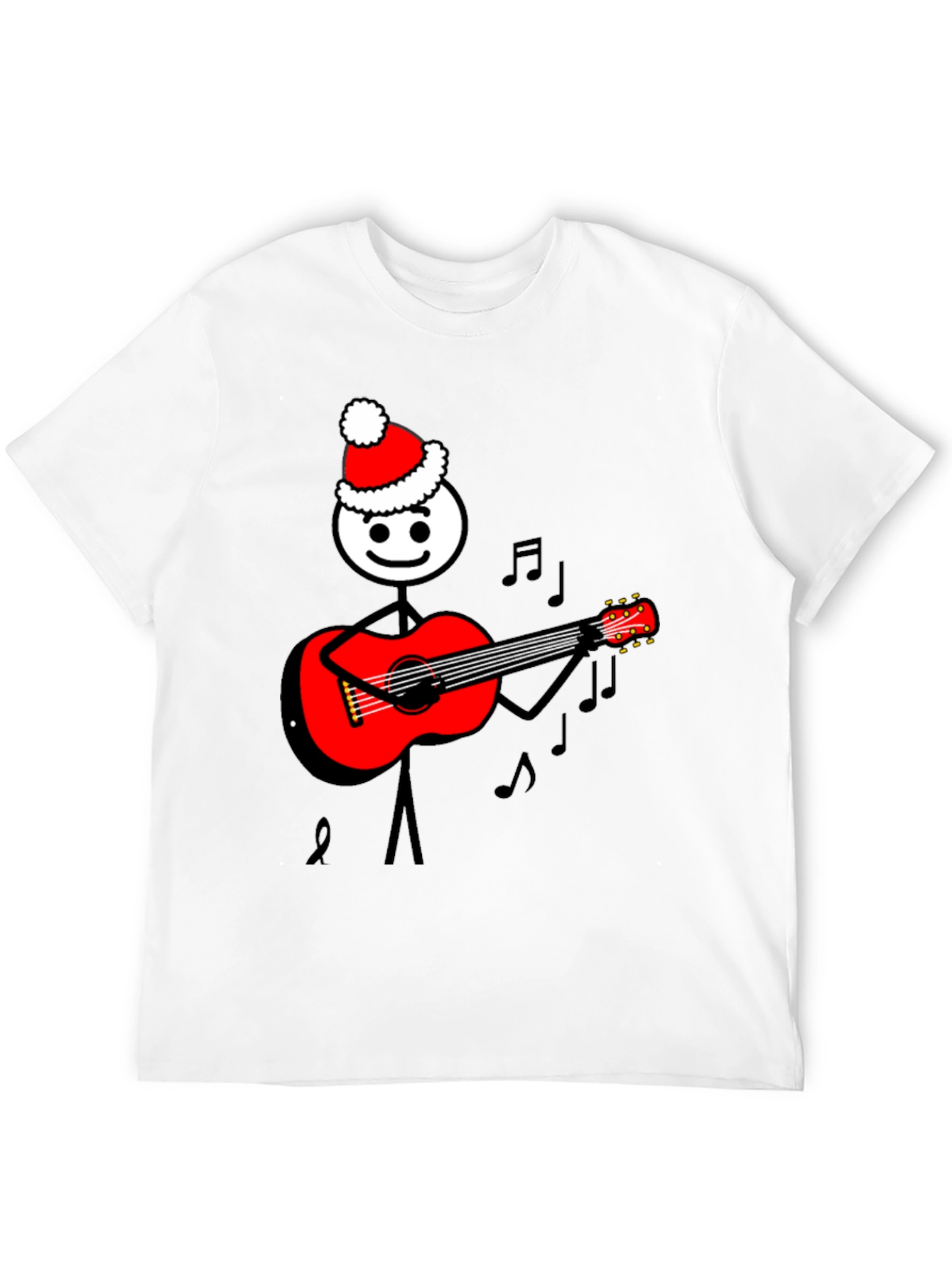 Christmas Stick Figure Guitarist T-Shirt