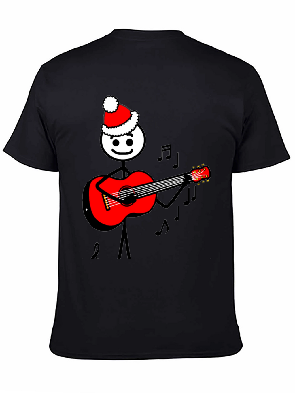 Christmas Stick Figure Guitarist T-Shirt