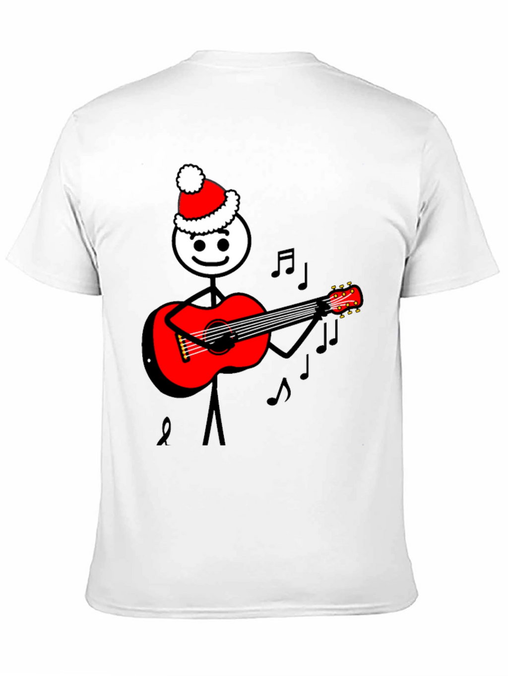 Christmas Stick Figure Guitarist T-Shirt