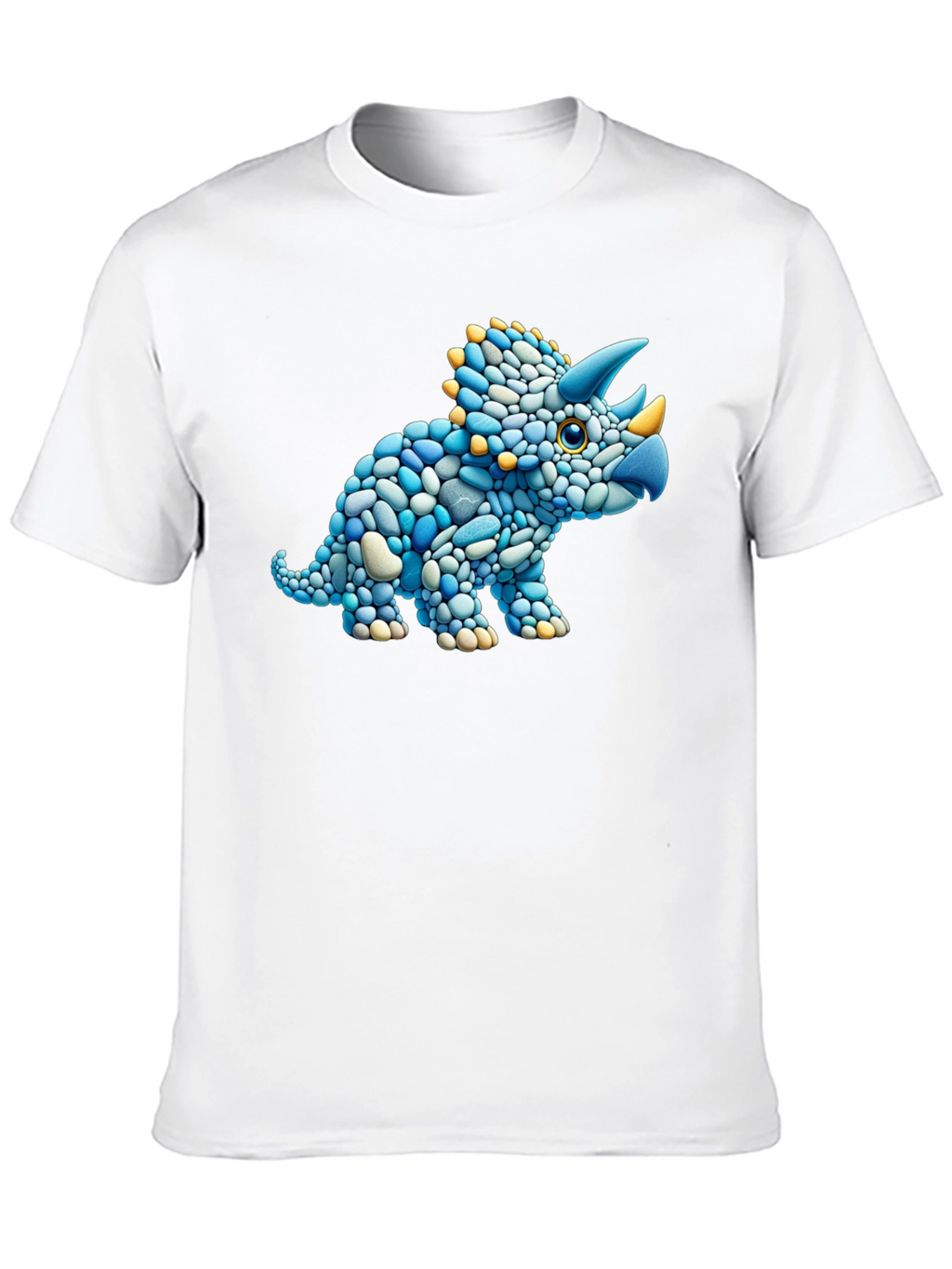 Dino Stone Art Graphic Tee - Black