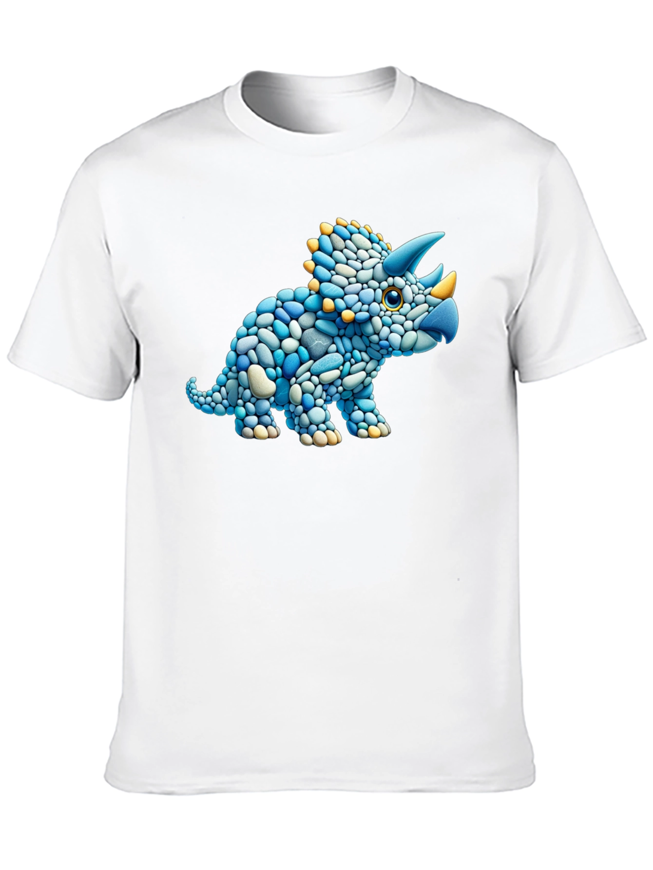 Dino Stone Art Graphic Tee - Black