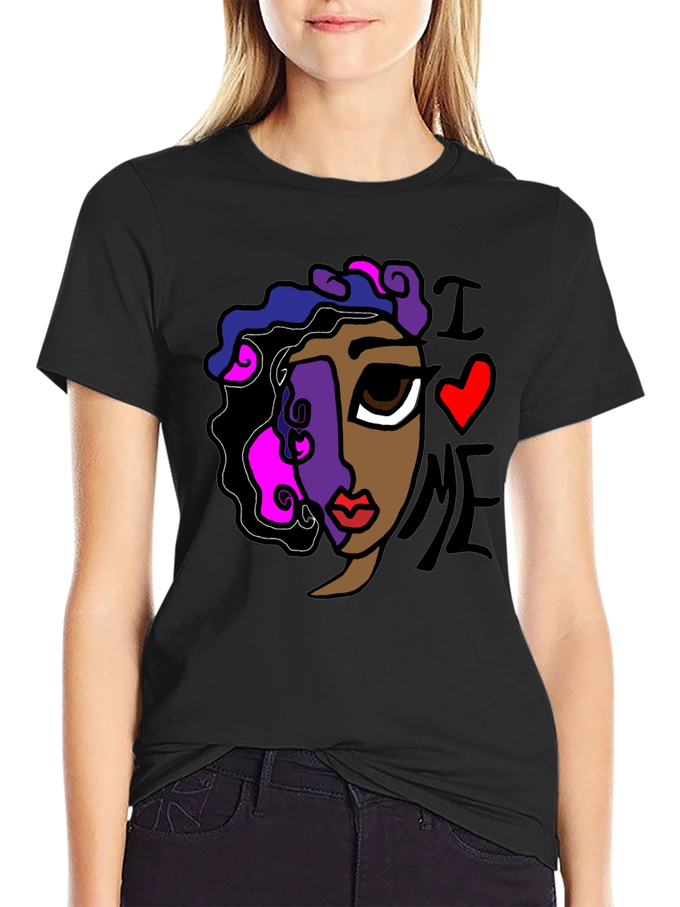 Abstract I Love Me Graphic Tee