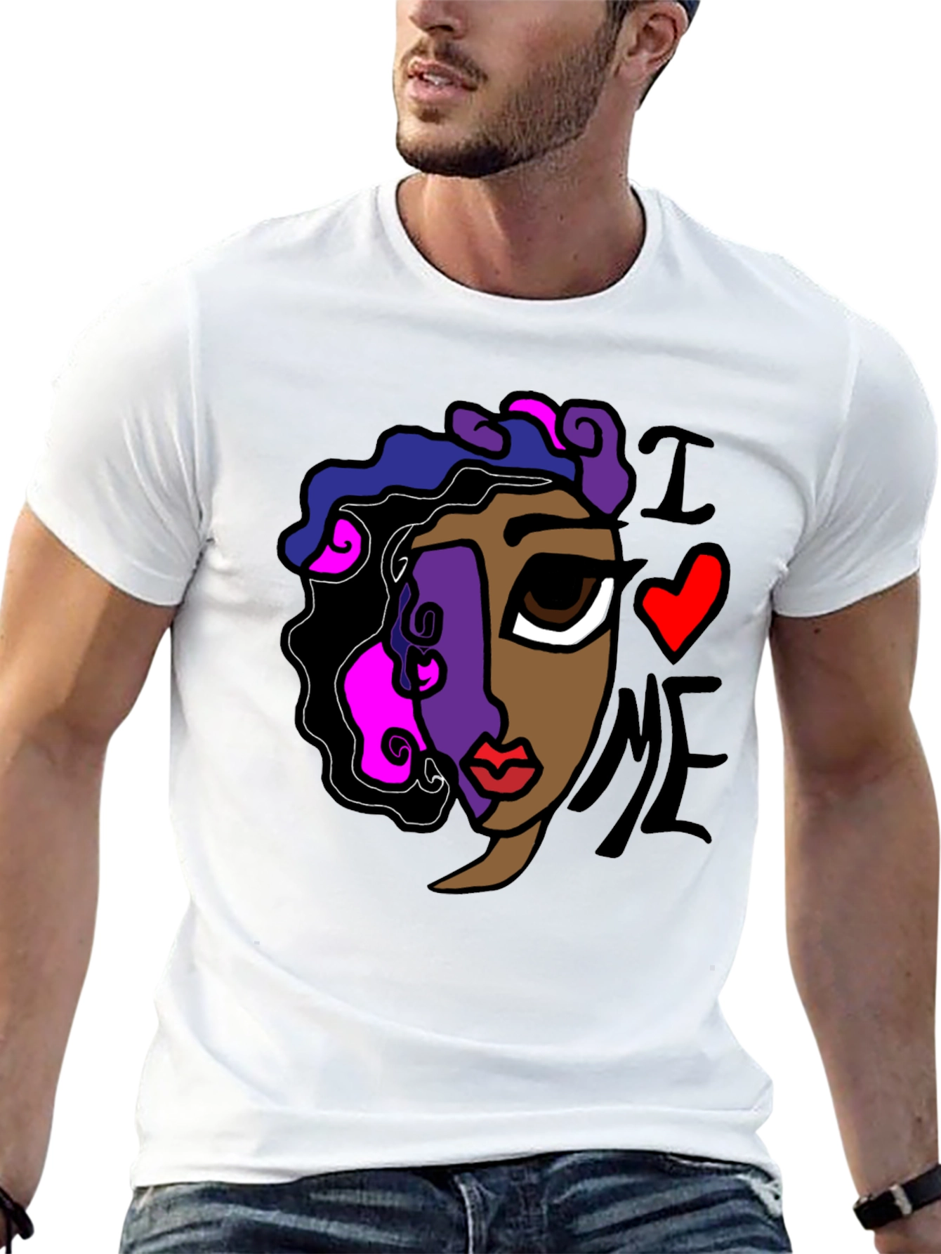 Abstract I Love Me Graphic Tee