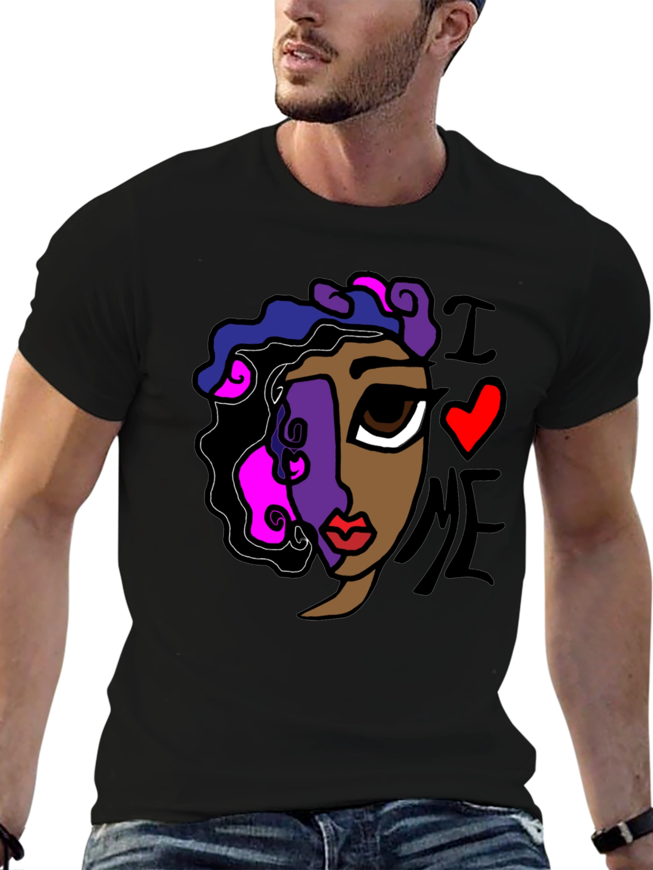 Abstract I Love Me Graphic Tee