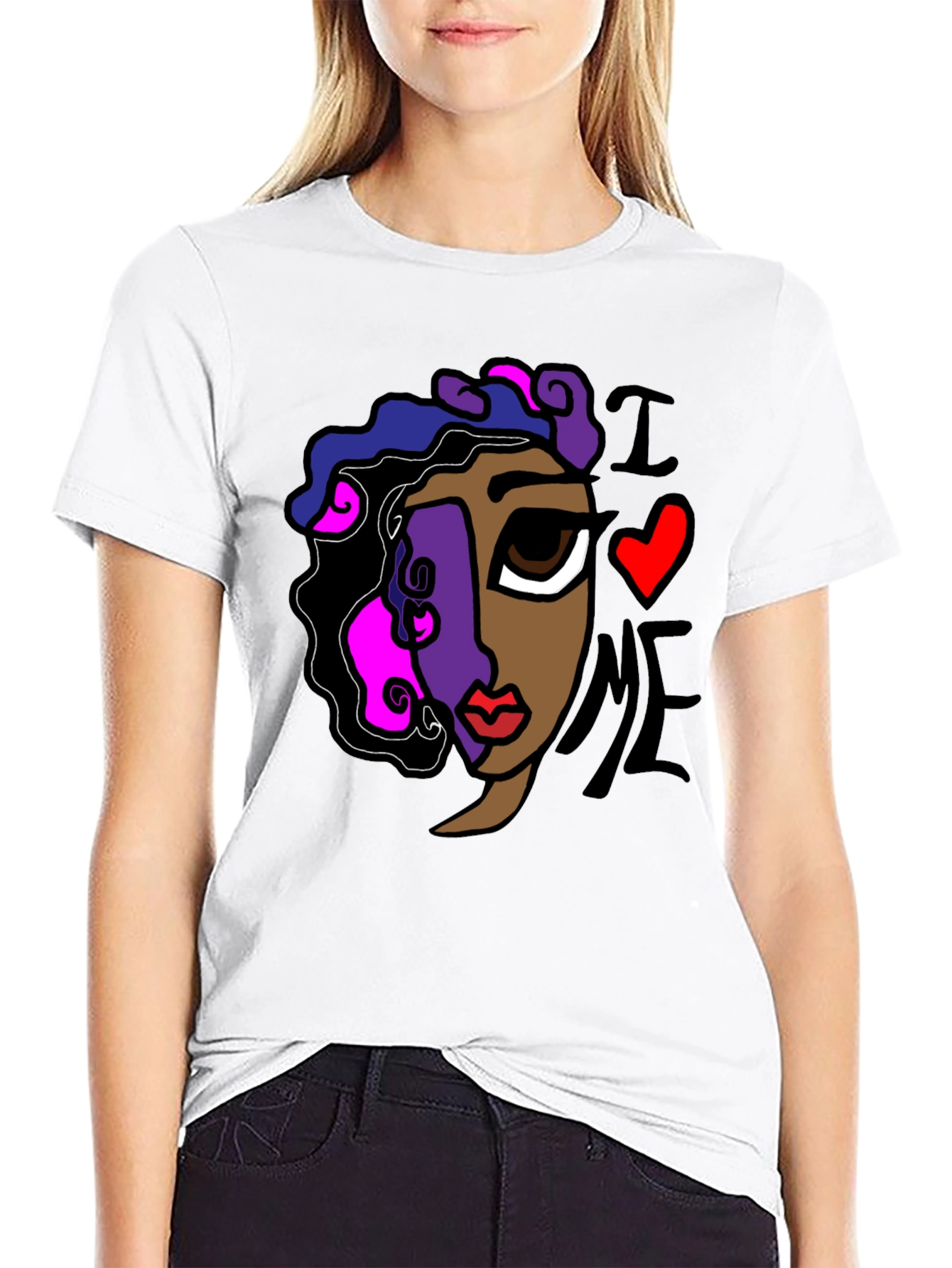 Abstract I Love Me Graphic Tee