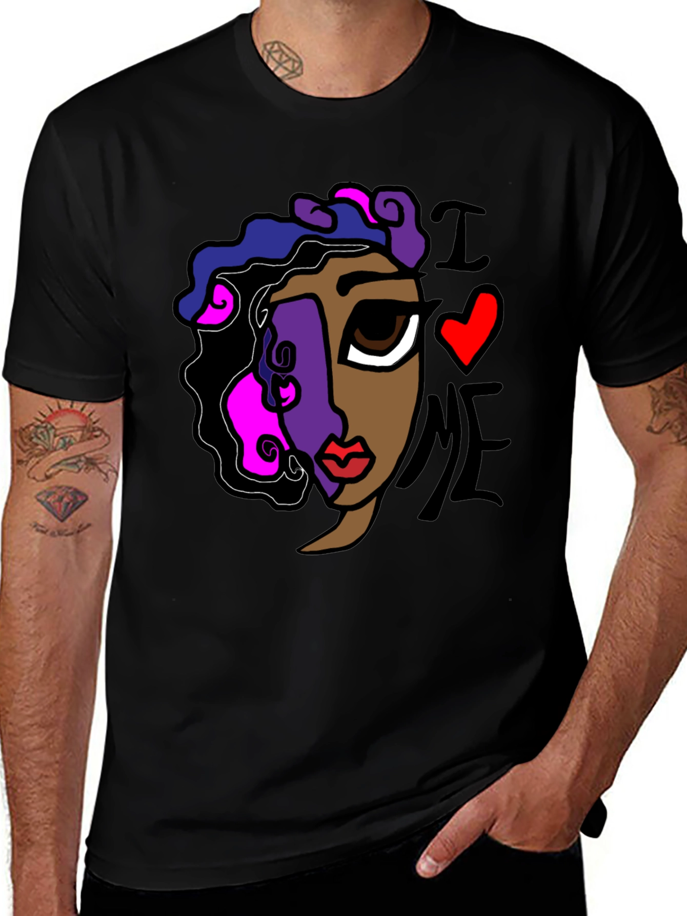 Abstract I Love Me Graphic Tee