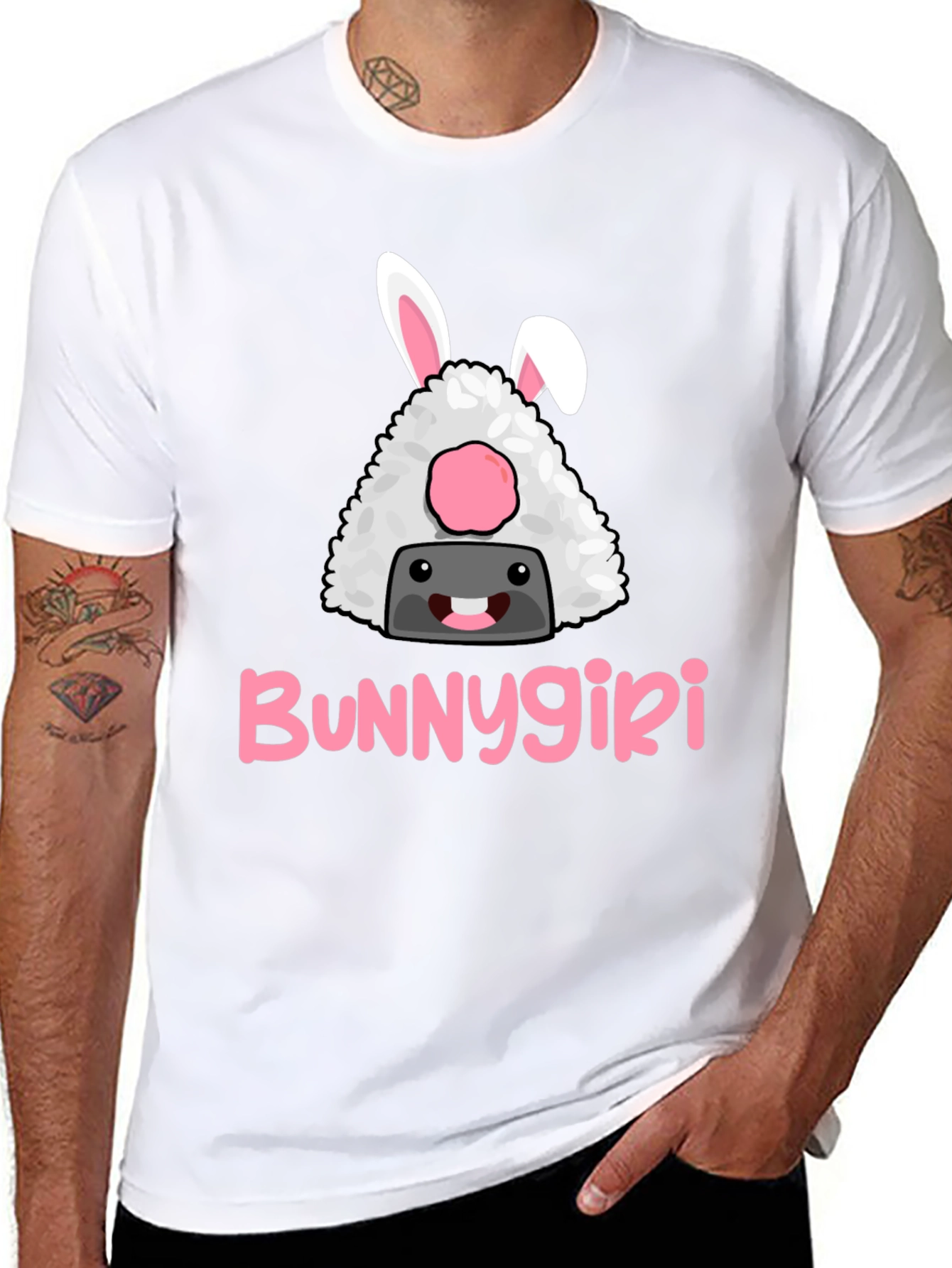 Bunnygiri Graphic Tee -  Humorous Anime Inspired Cotton T-Shirt