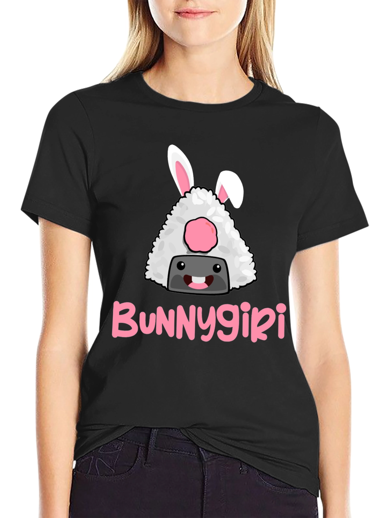 Bunnygiri Graphic Tee -  Humorous Anime Inspired Cotton T-Shirt