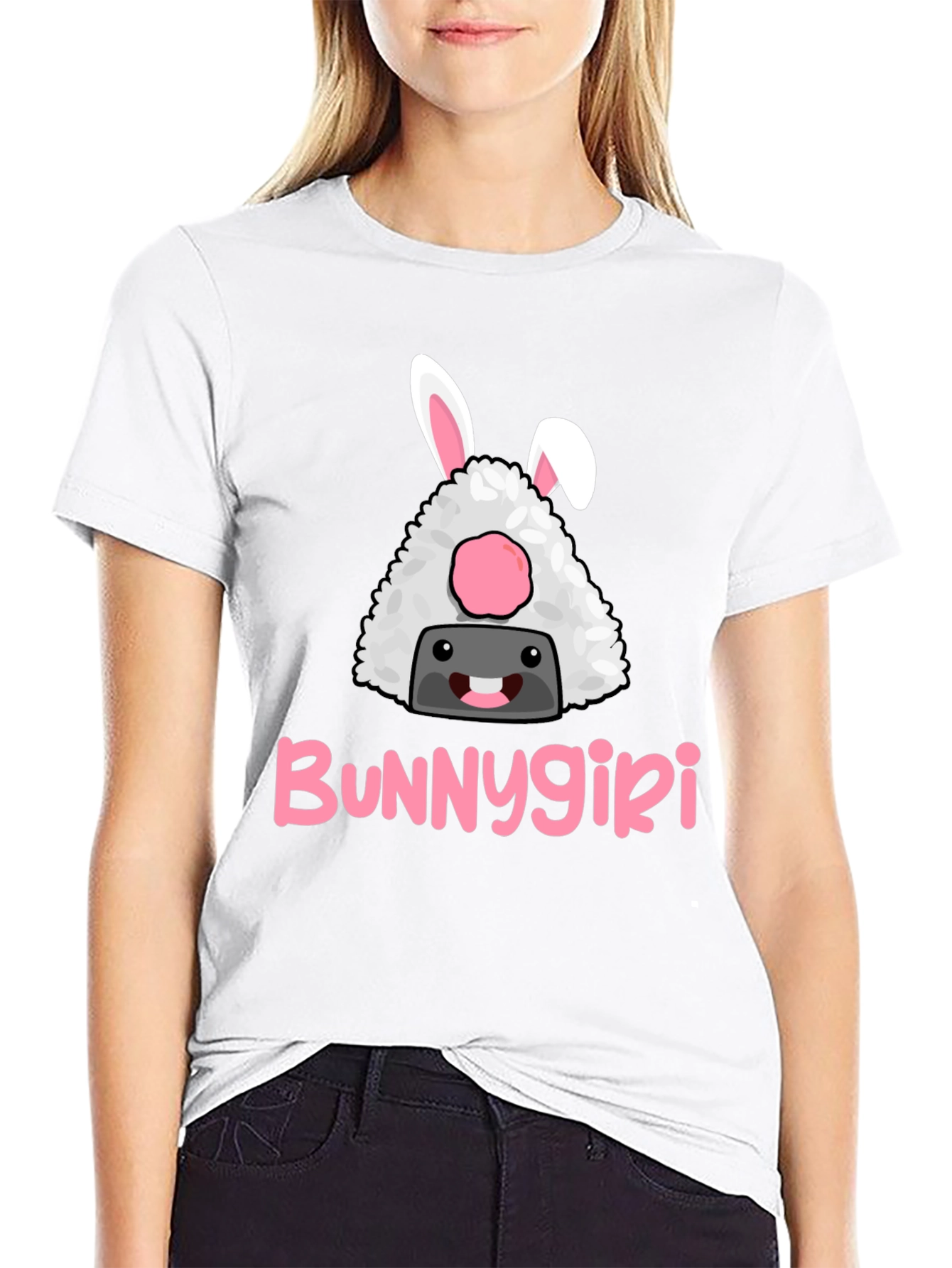 Bunnygiri Graphic Tee -  Humorous Anime Inspired Cotton T-Shirt