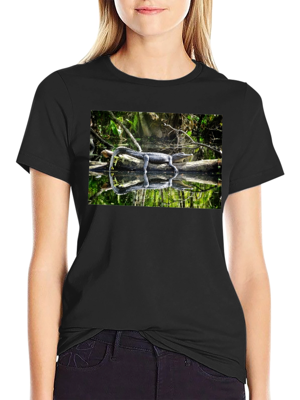 Alligator Reflection Graphic T-Shirt