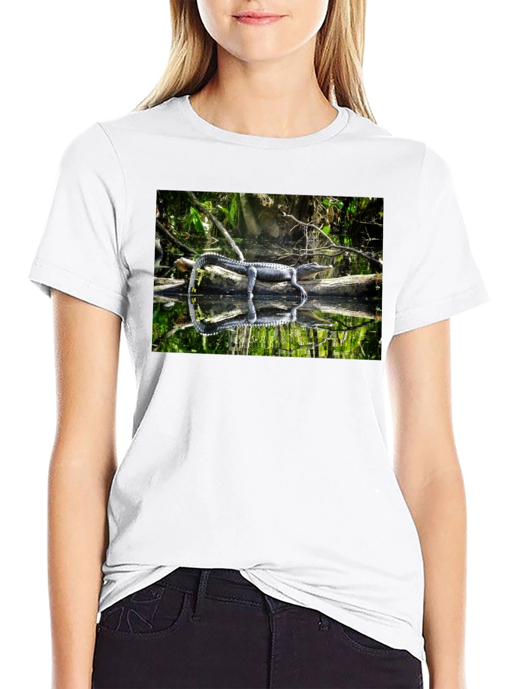 Alligator Reflection Graphic T-Shirt