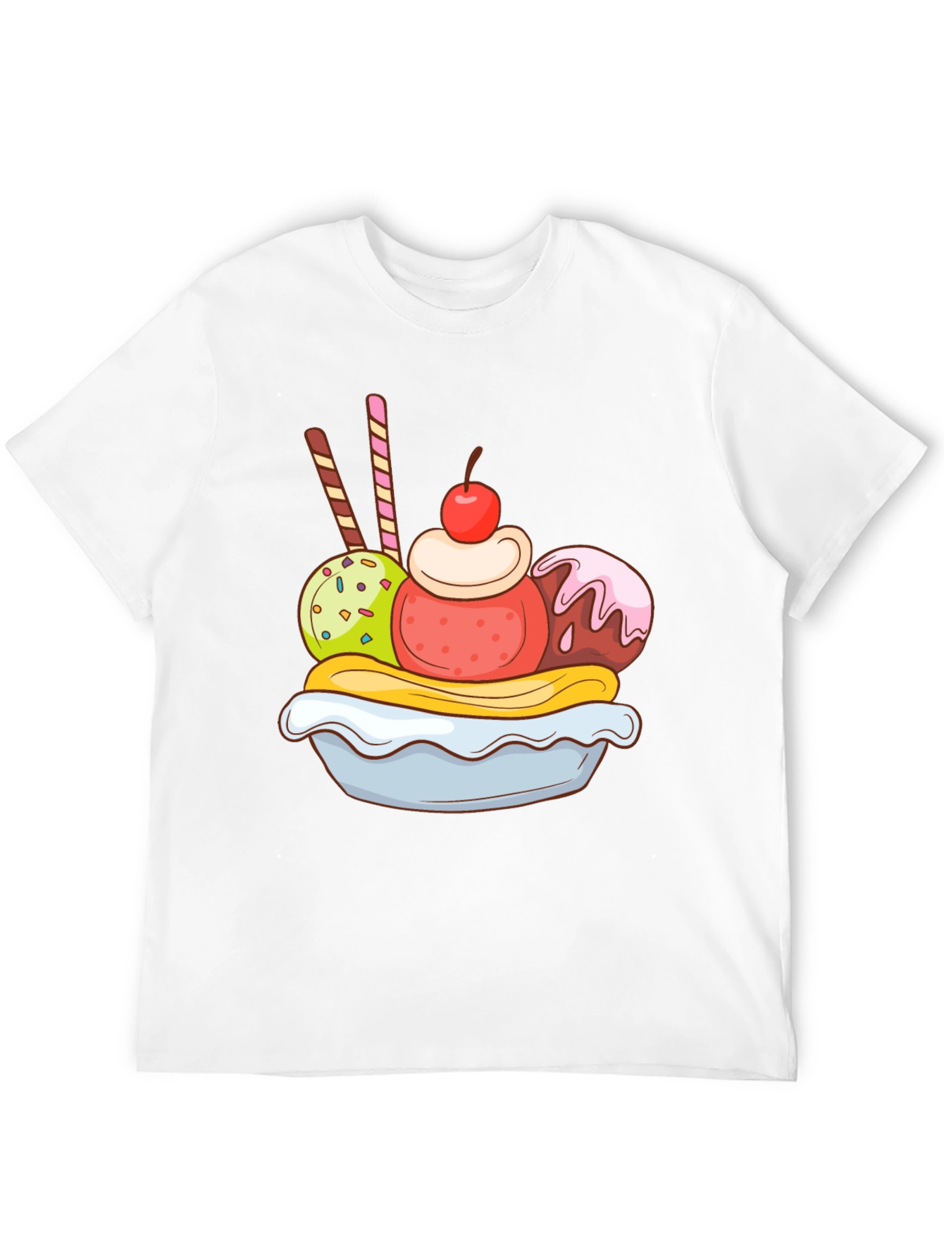 Banana Split Graphic Tee - Dessert Lover T-Shirt