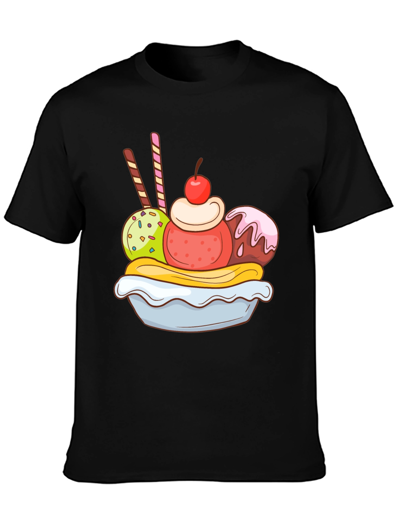 Banana Split Graphic Tee - Dessert Lover T-Shirt