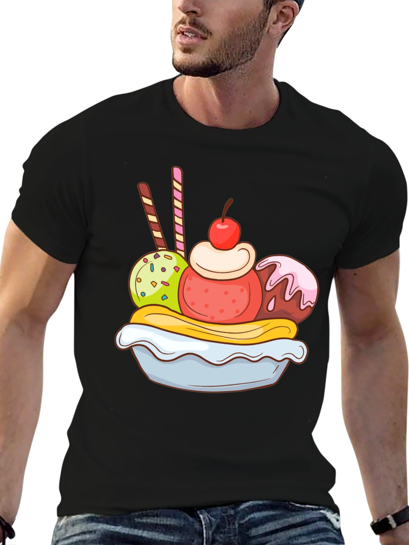 Banana Split Graphic Tee - Dessert Lover T-Shirt