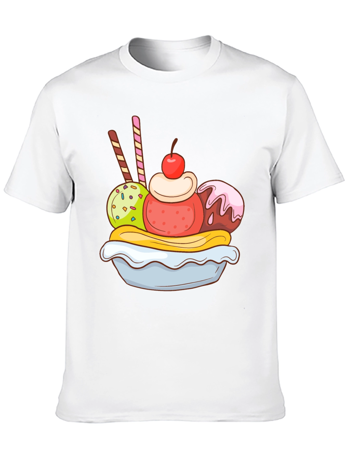 Banana Split Graphic Tee - Dessert Lover T-Shirt