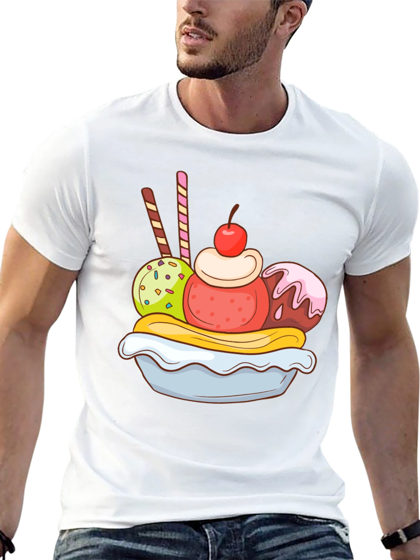 Banana Split Graphic Tee - Dessert Lover T-Shirt