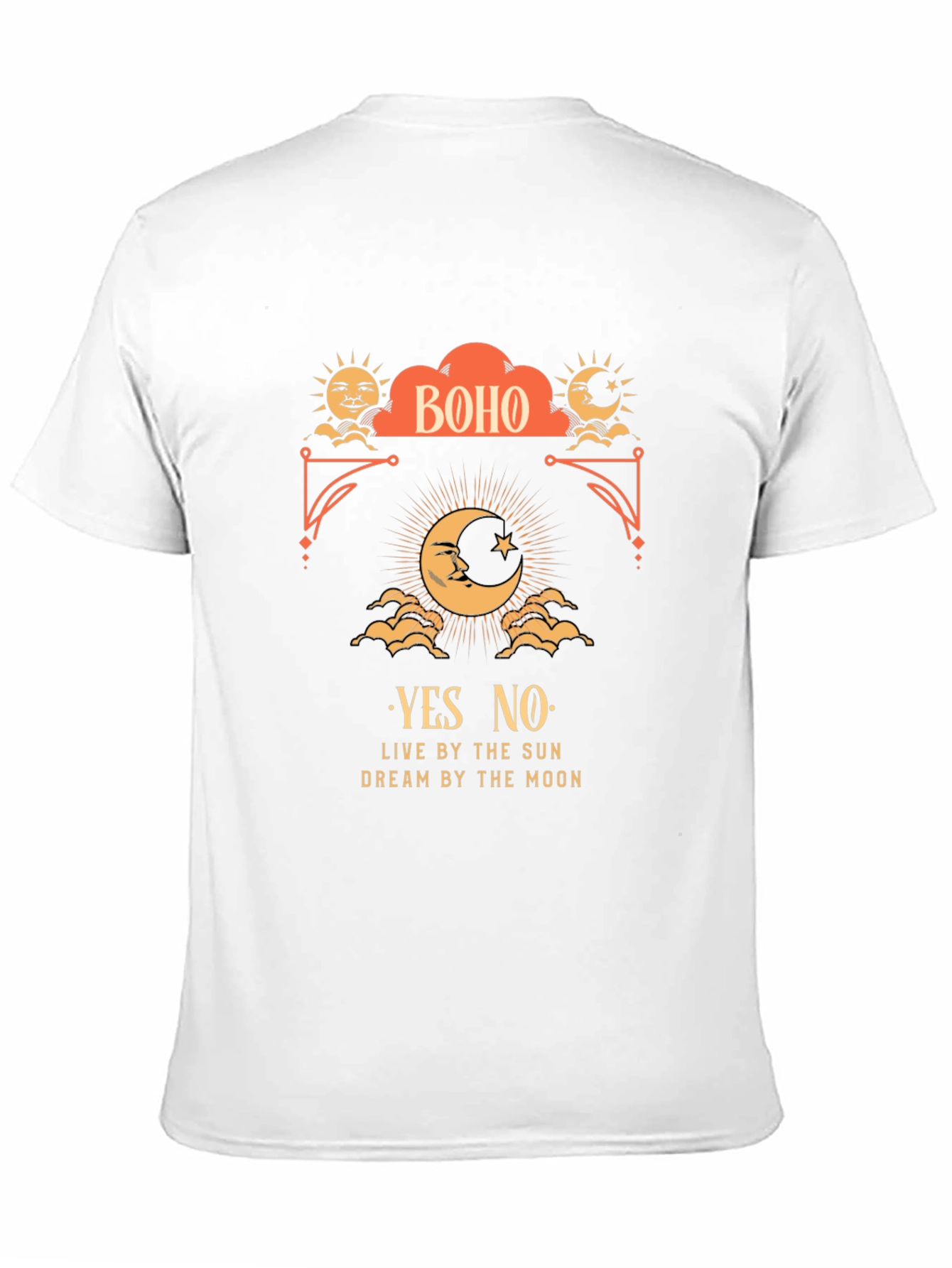 Boho Sun & Moon Graphic Tee - Live by the Sun Dream by the Moon