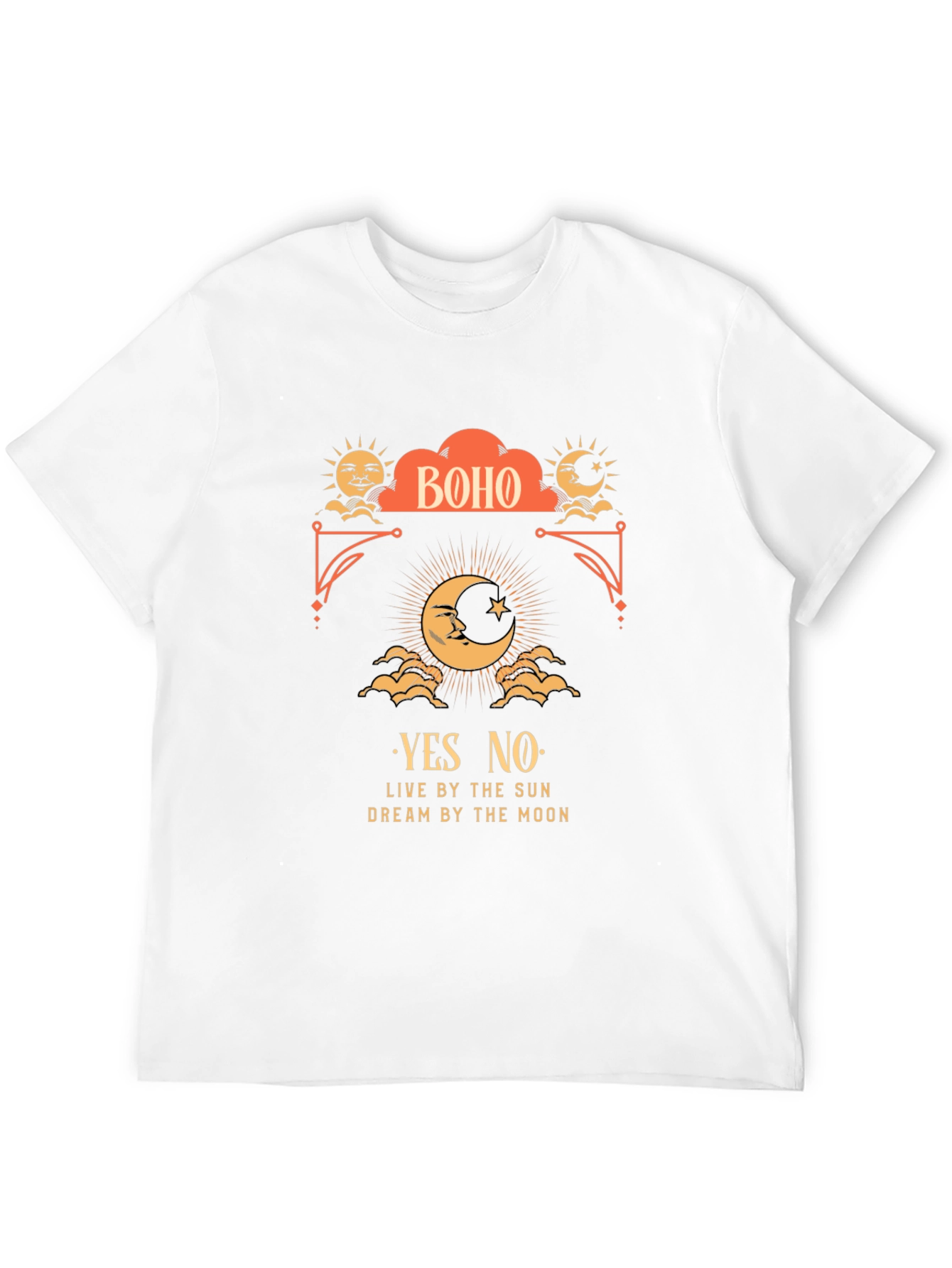 Boho Sun & Moon Graphic Tee - Live by the Sun Dream by the Moon