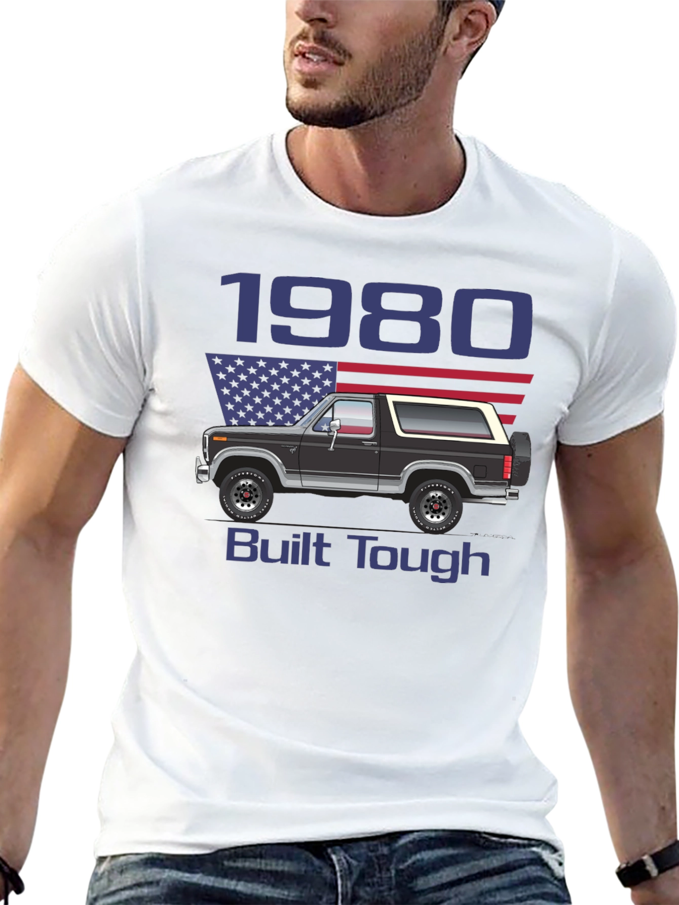 1980 Built Tough Bronco T-Shirt