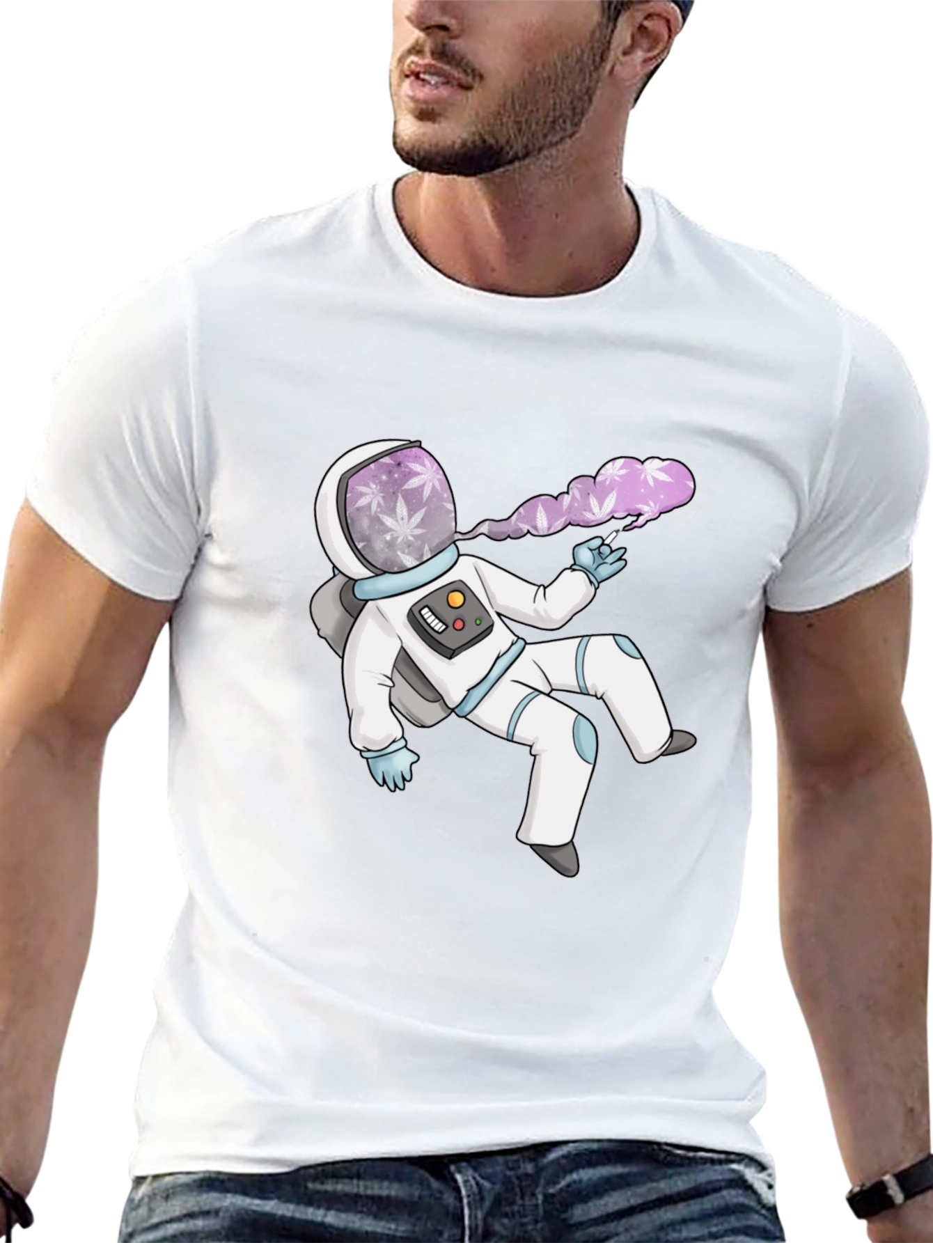 Astronaut Smoking Weed T-Shirt