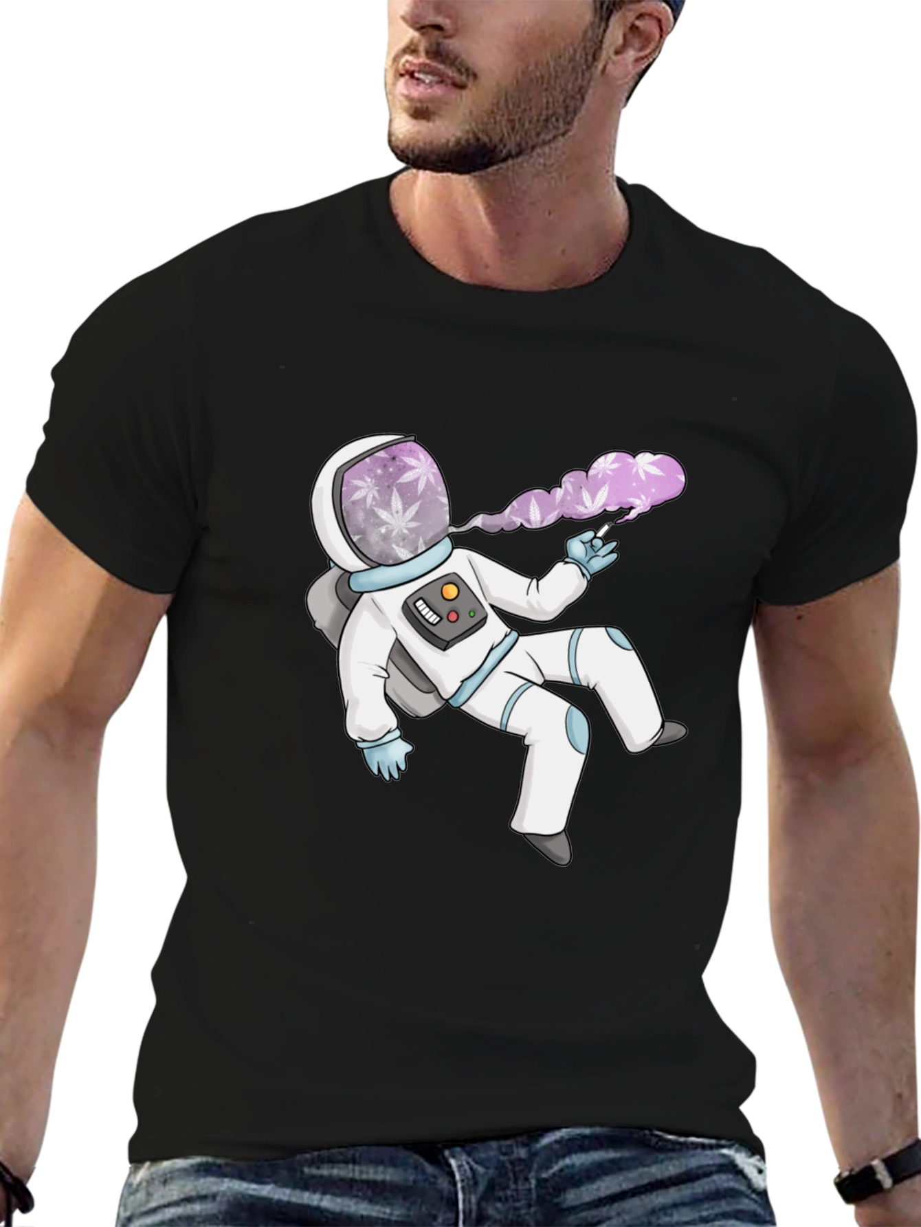 Astronaut Smoking Weed T-Shirt