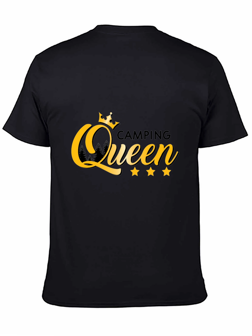 Camping Queen Graphic Tee - Black