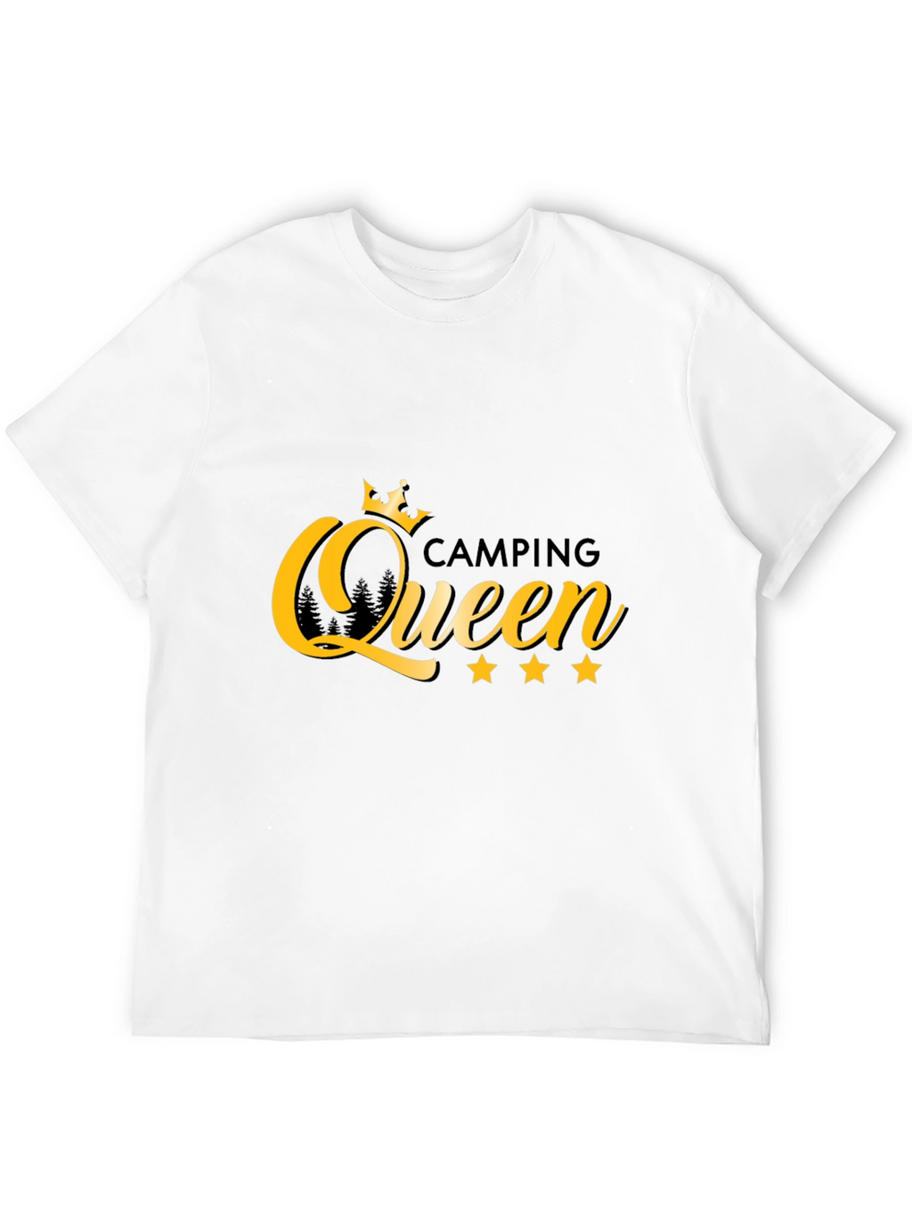 Camping Queen Graphic Tee - Black