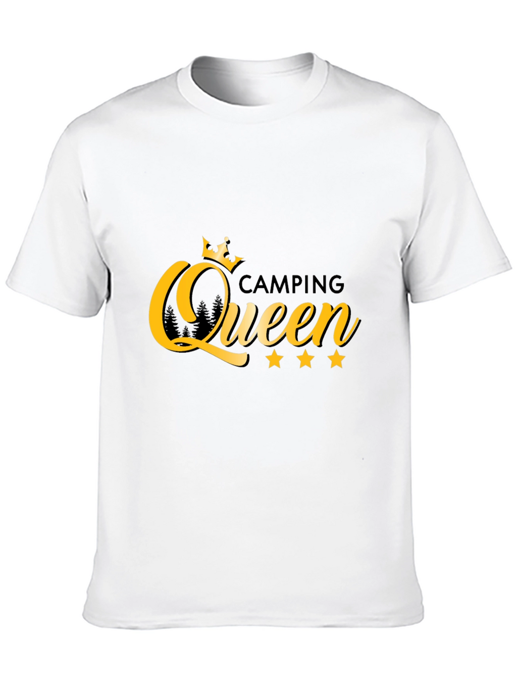 Camping Queen Graphic Tee - Black