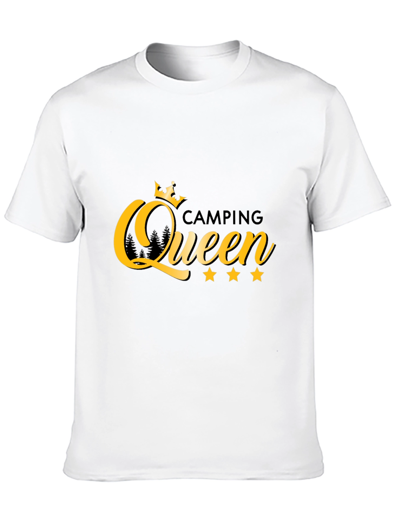 Camping Queen Graphic Tee - Black