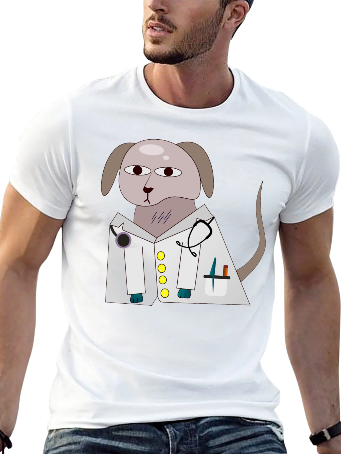 Dog Doctor T-Shirt - Cartoon Vet Design