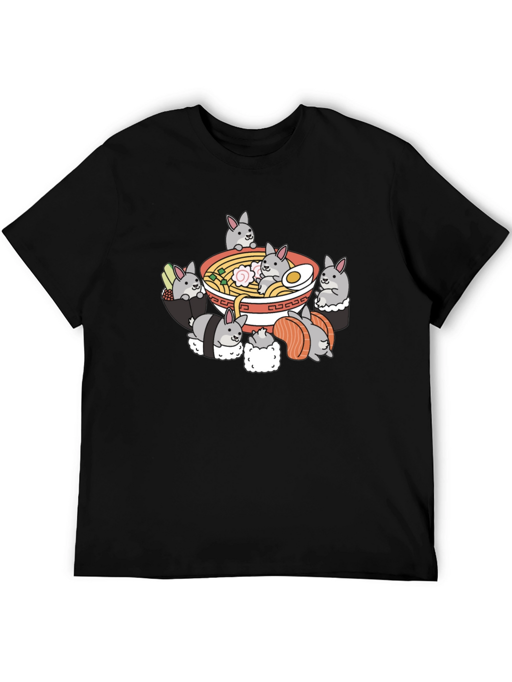 Bunny Sushi Ramen T-Shirt - Kawaii Style