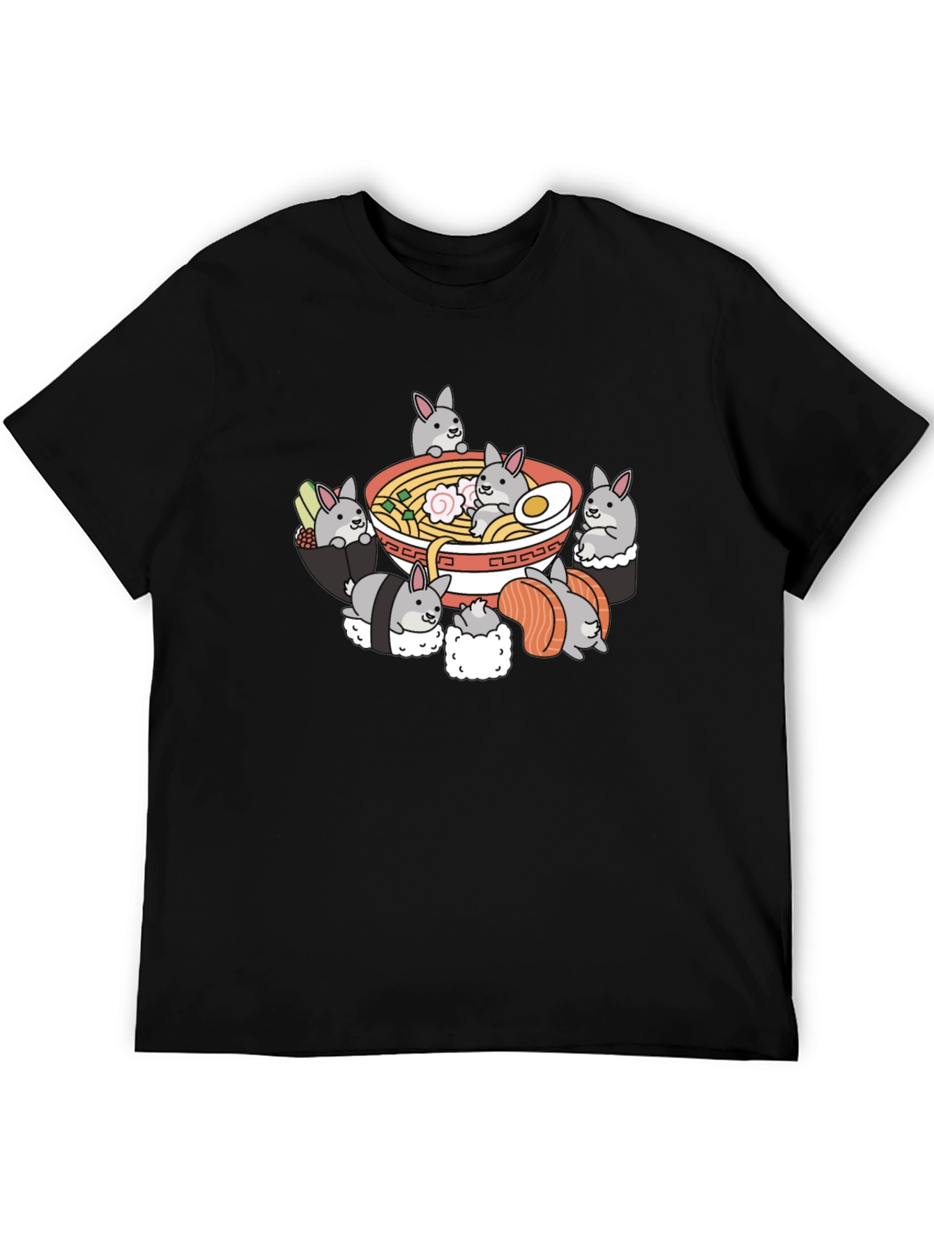 Bunny Sushi Ramen T-Shirt - Kawaii Style