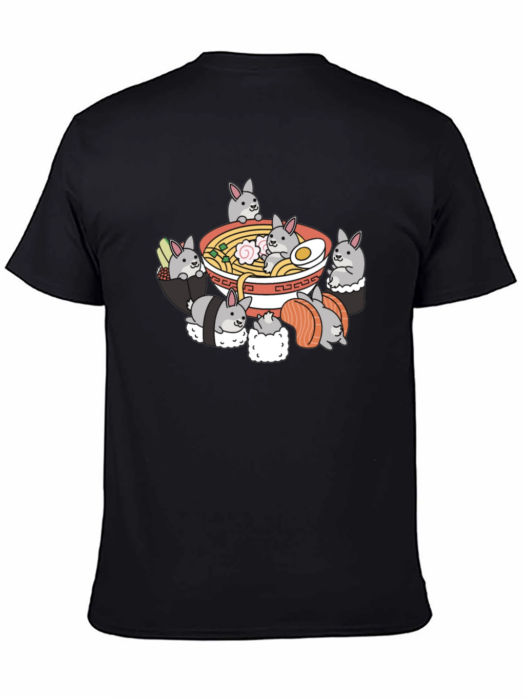Bunny Sushi Ramen T-Shirt - Kawaii Style