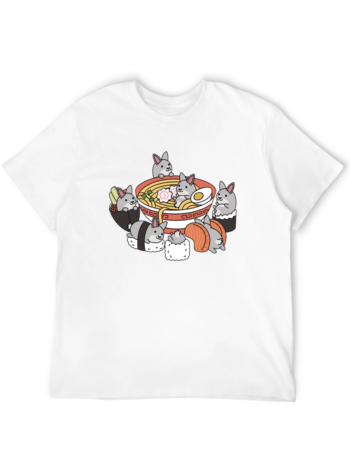 Bunny Sushi Ramen T-Shirt - Kawaii Style