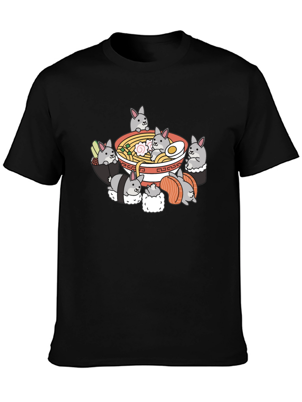 Bunny Sushi Ramen T-Shirt - Kawaii Style