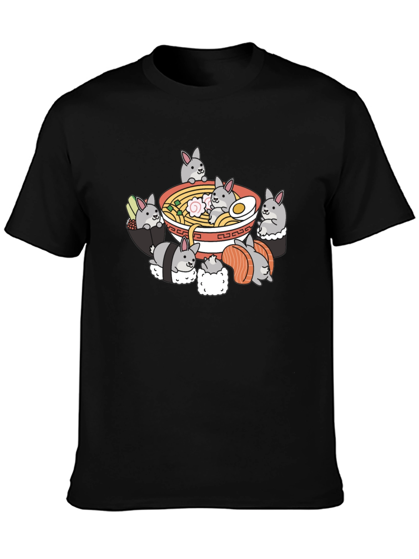 Bunny Sushi Ramen T-Shirt - Kawaii Style
