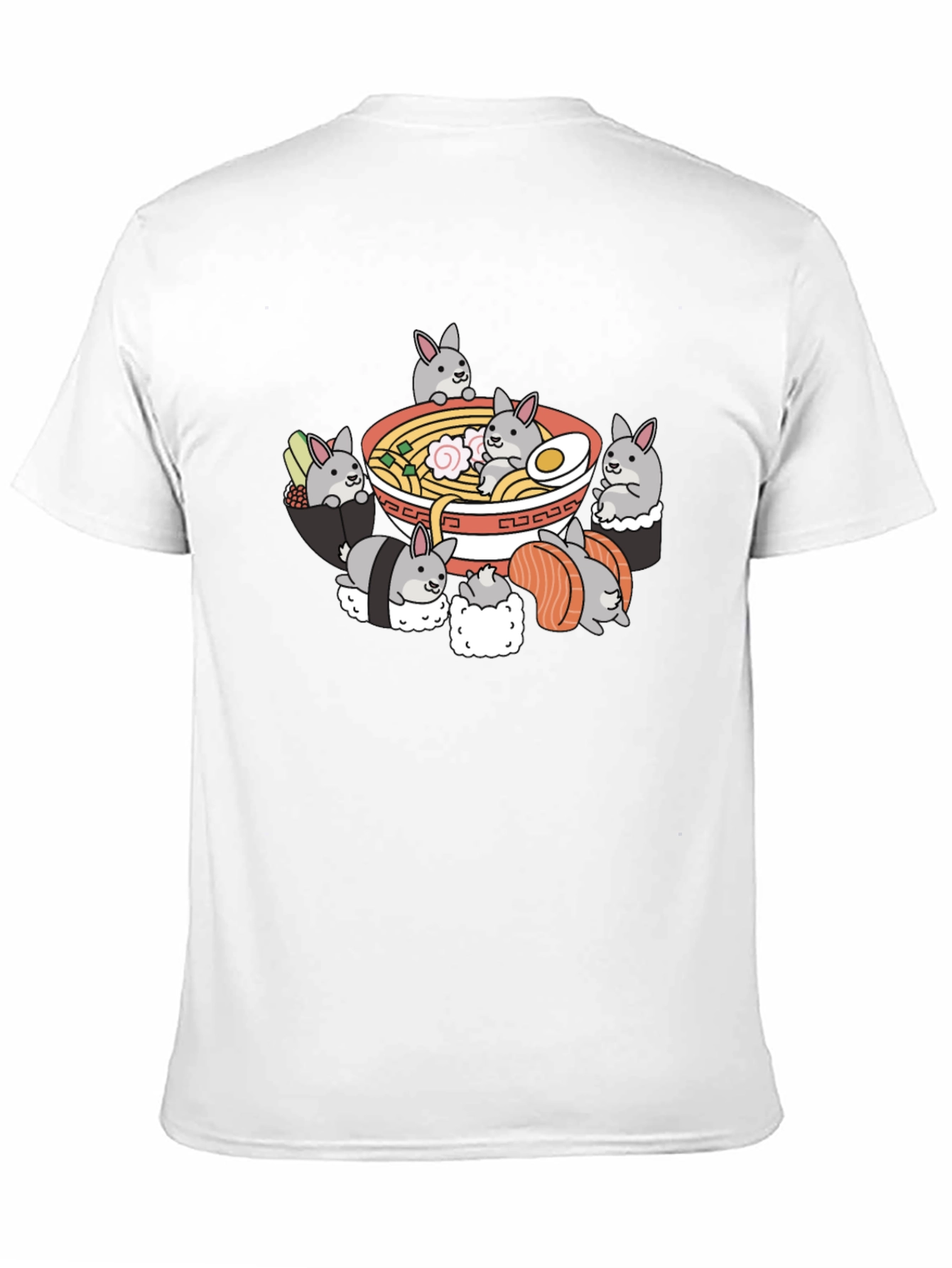 Bunny Sushi Ramen T-Shirt - Kawaii Style