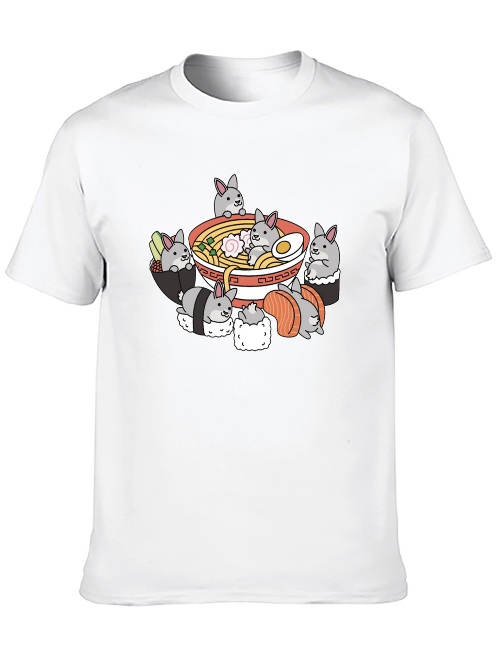 Bunny Sushi Ramen T-Shirt - Kawaii Style