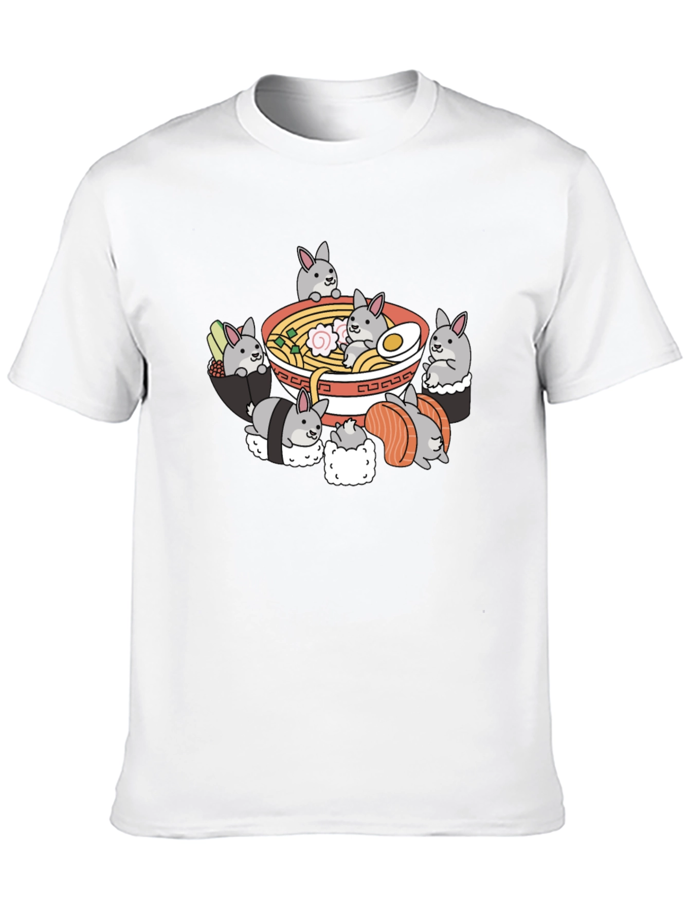 Bunny Sushi Ramen T-Shirt - Kawaii Style