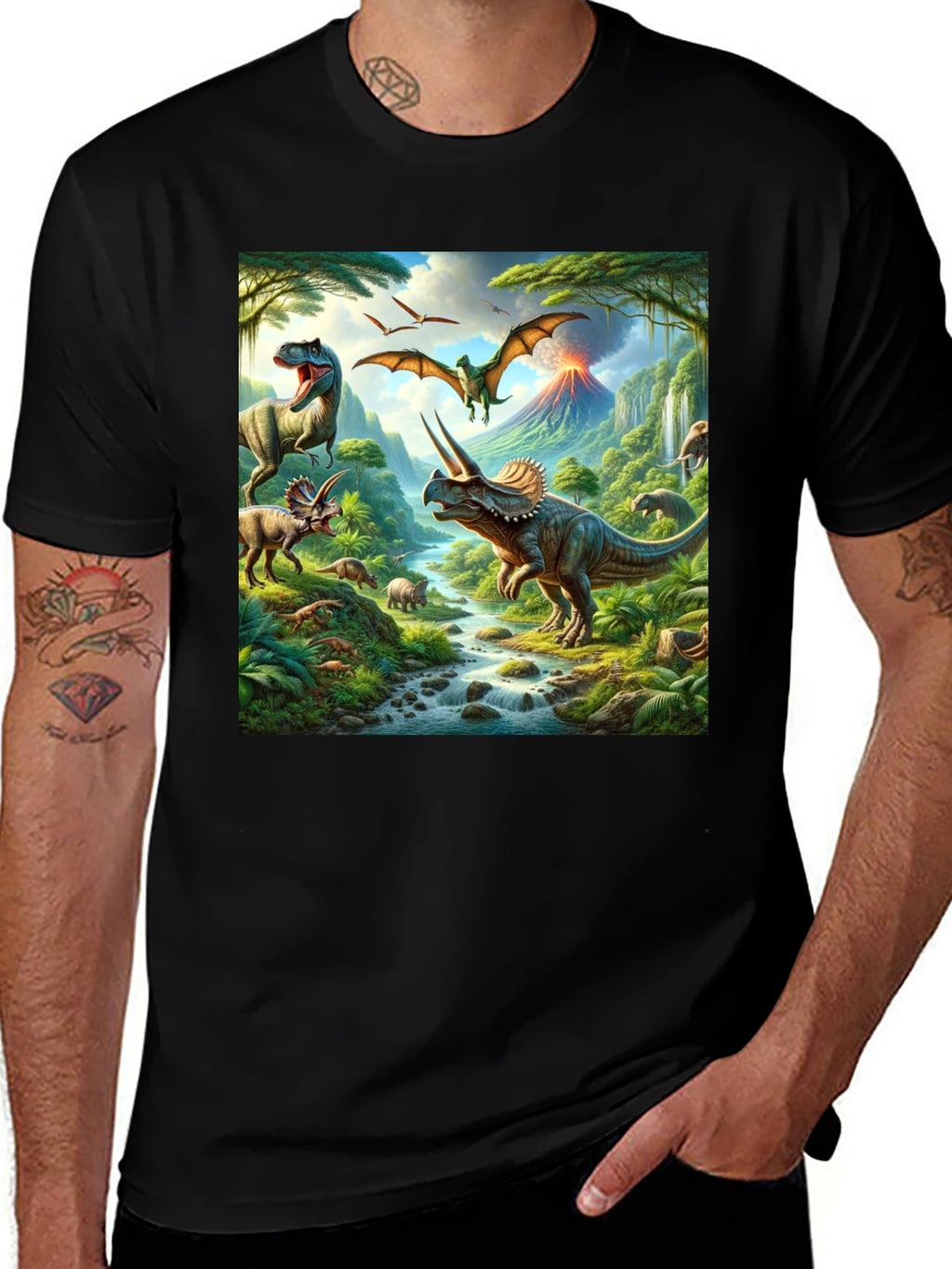 Dinosaur Print T-Shirt - Prehistoric Adventure