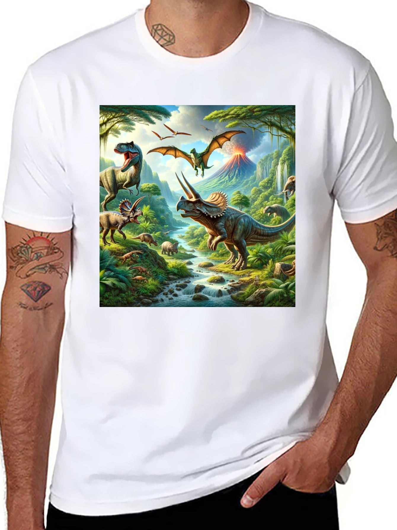 Dinosaur Print T-Shirt - Prehistoric Adventure