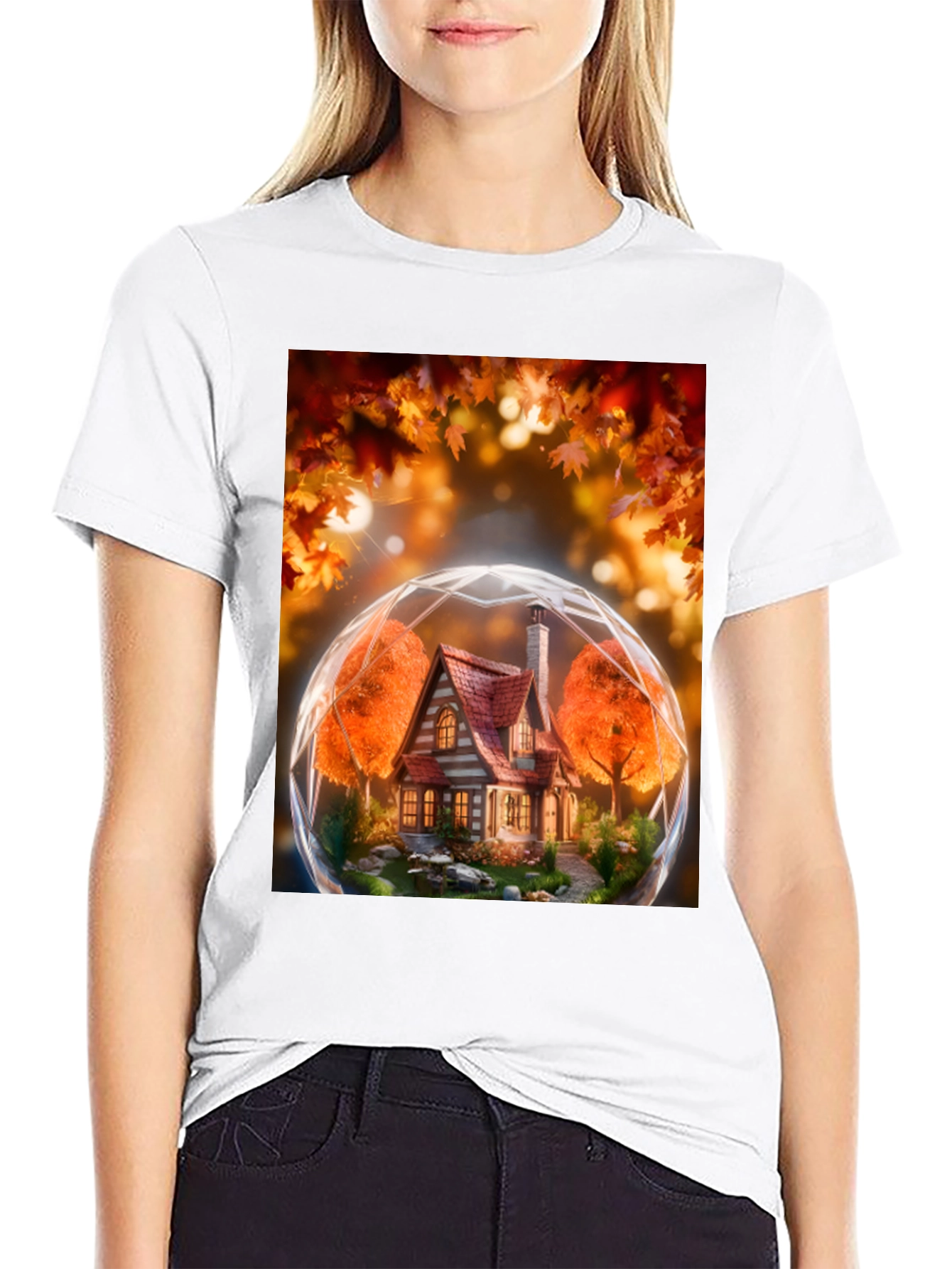 Autumnal House Globe Graphic Tee