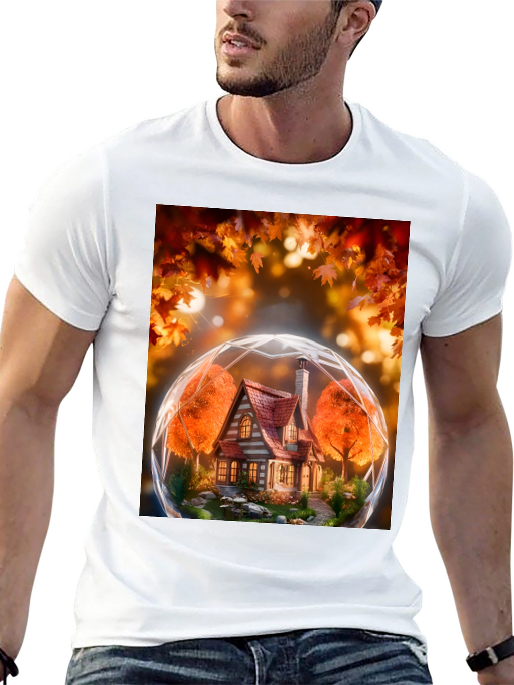 Autumnal House Globe Graphic Tee