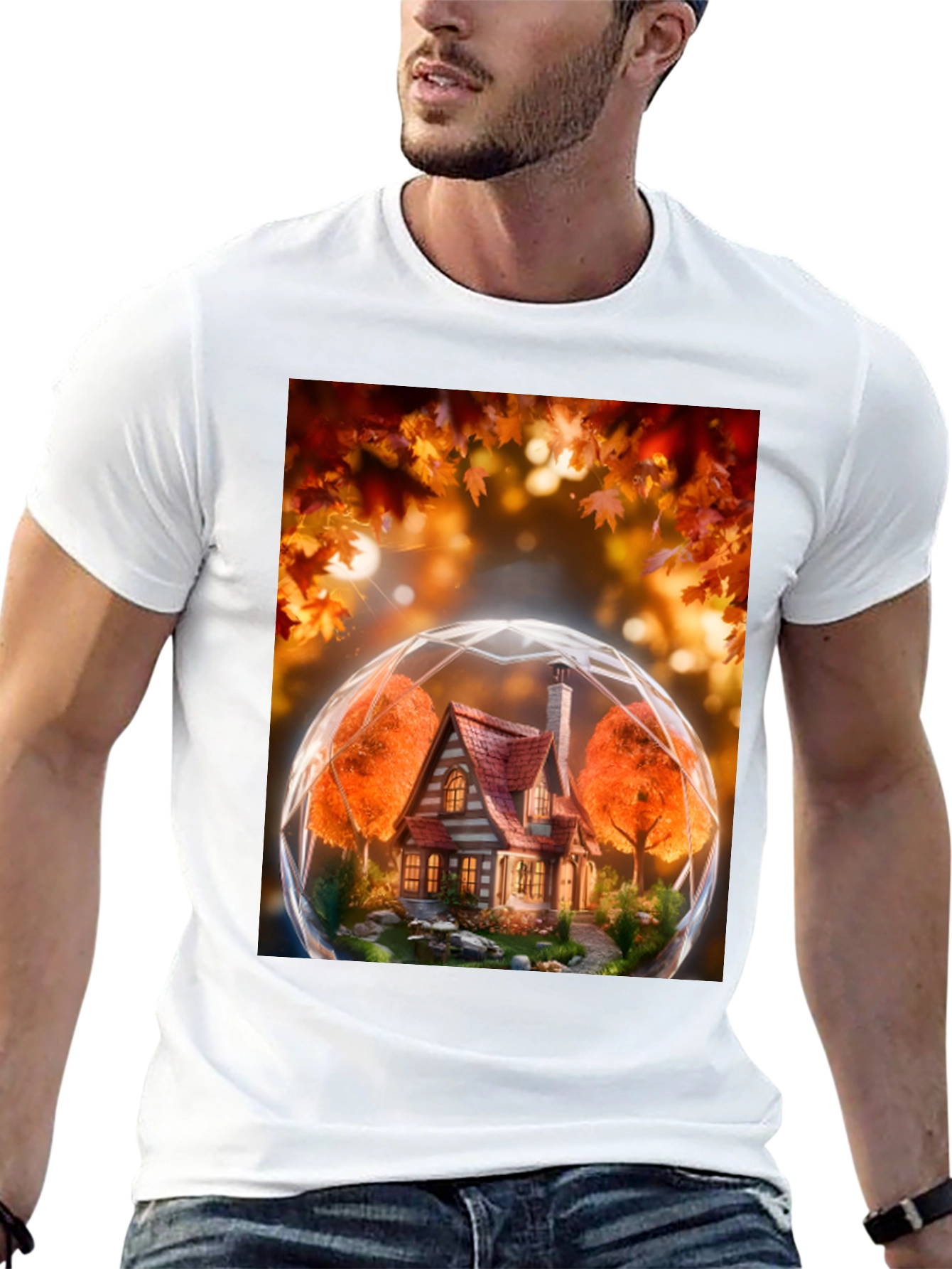 Autumnal House Globe Graphic Tee