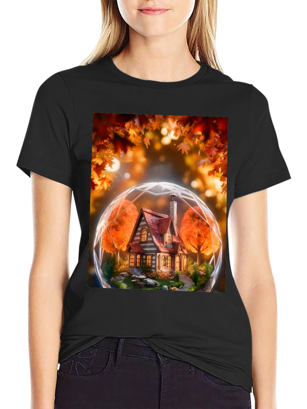 Autumnal House Globe Graphic Tee