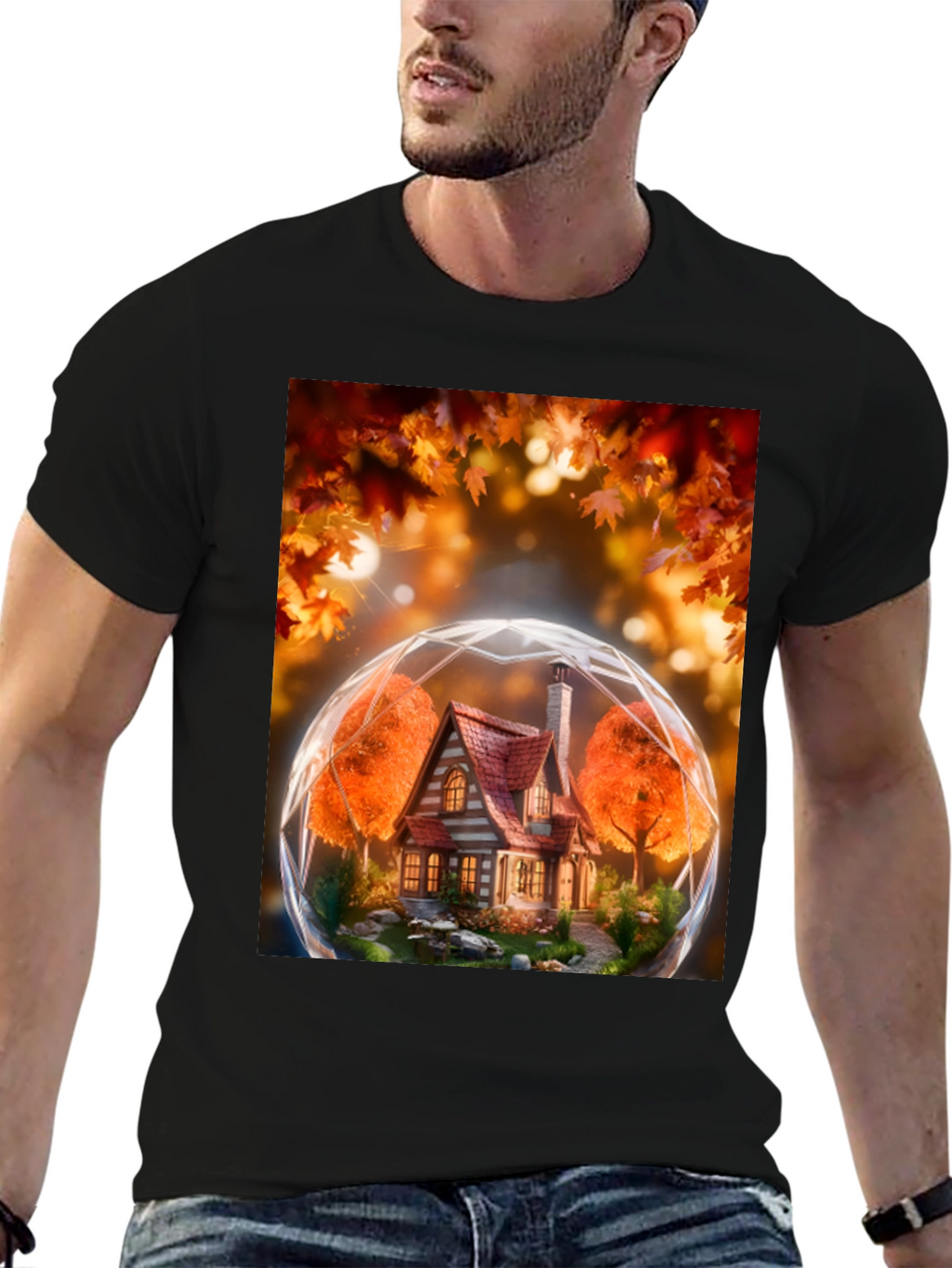 Autumnal House Globe Graphic Tee