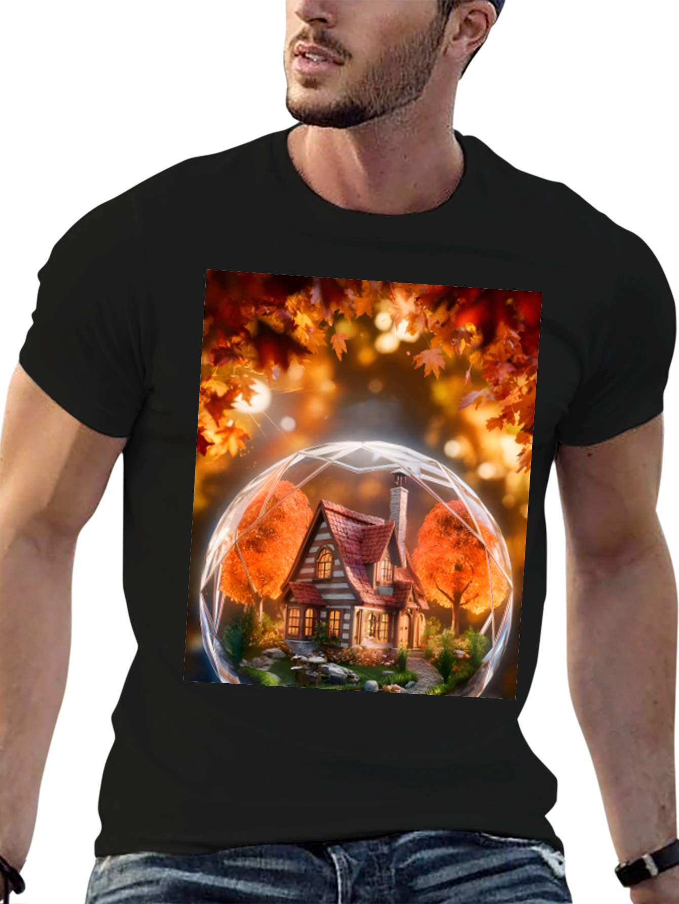 Autumnal House Globe Graphic Tee
