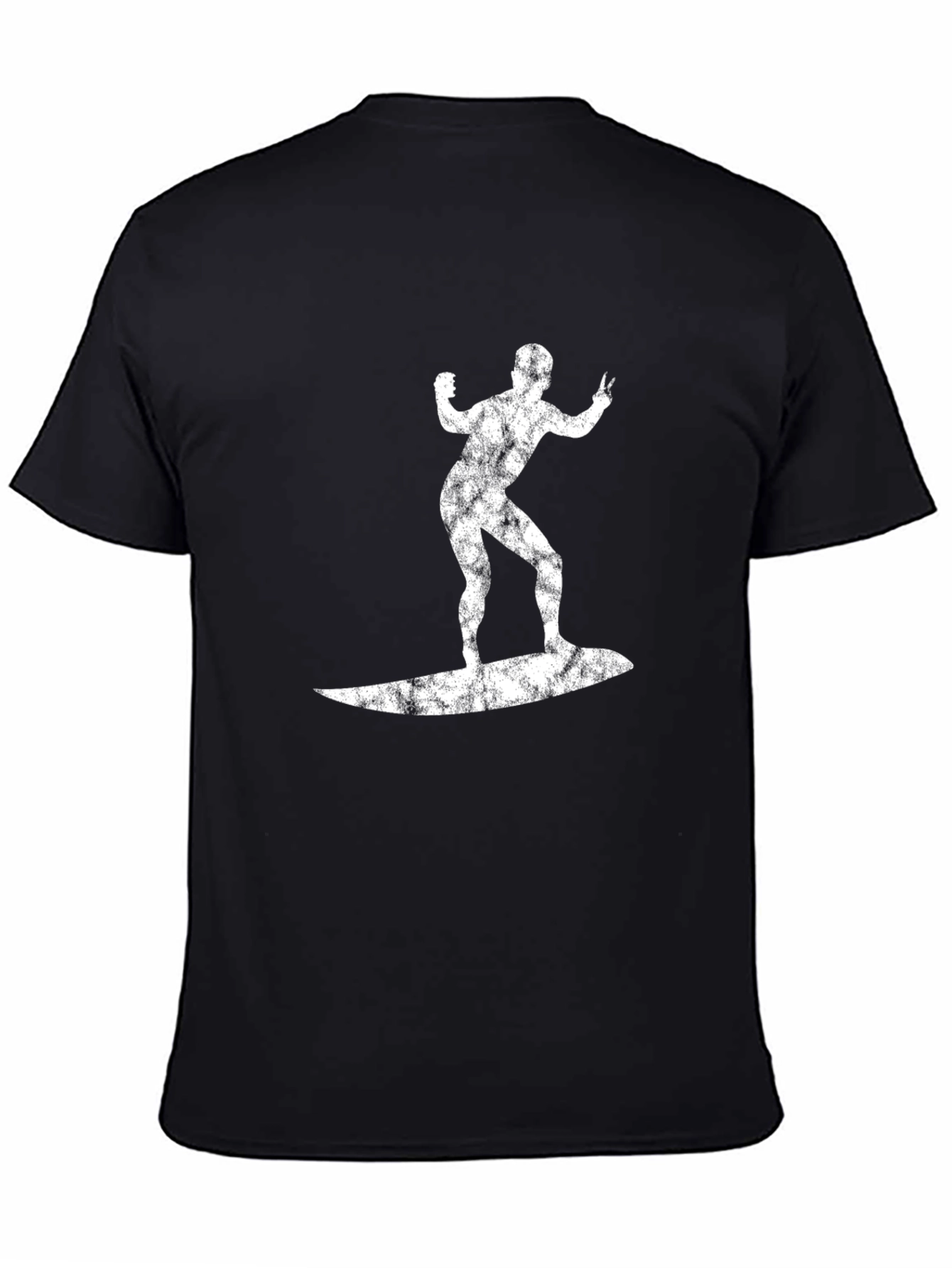 Surfer Graphic Tee - Black Cotton T-Shirt