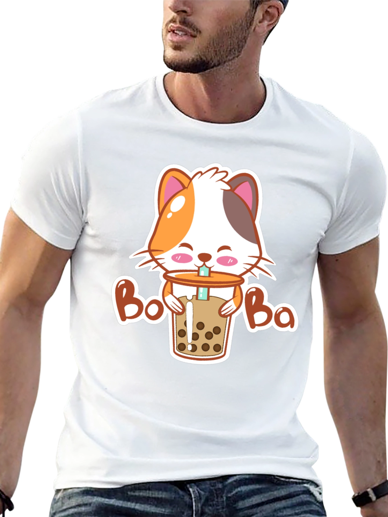 Cat Boba T-Shirt - Cute Kawaii Style
