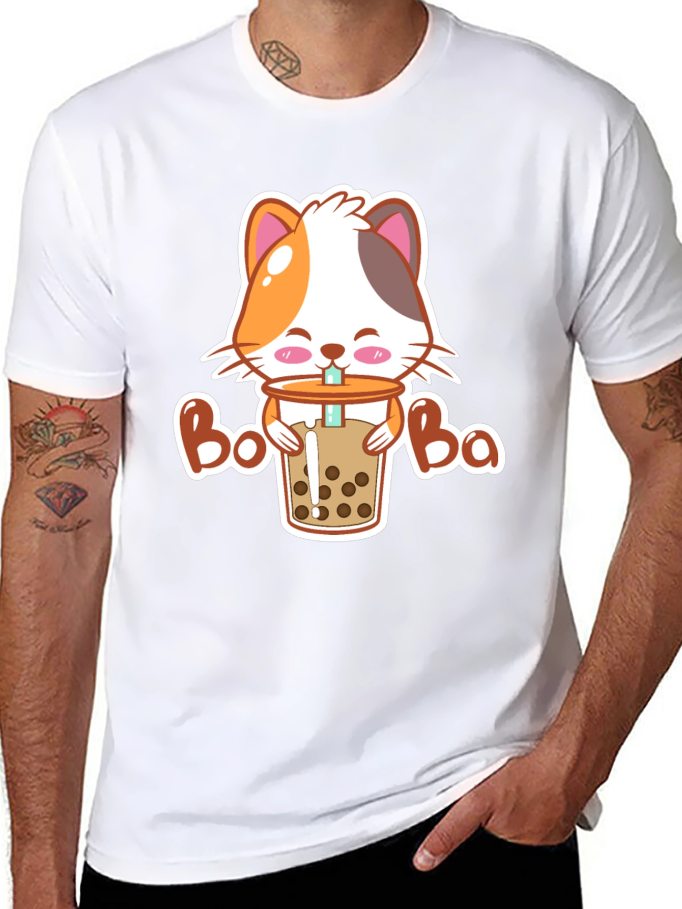 Cat Boba T-Shirt - Cute Kawaii Style